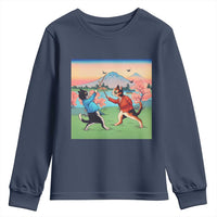 Funny Kendo Cat Youth Sweatshirt Samurai Martial Arts - Wonder Print Shop