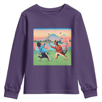 Funny Kendo Cat Youth Sweatshirt Samurai Martial Arts - Wonder Print Shop