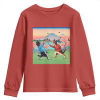 Funny Kendo Cat Youth Sweatshirt Samurai Martial Arts - Wonder Print Shop
