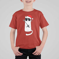 Funny Cat Fencing Christmas T Shirt For Kid Cute Kitty Lover - Wonder Print Shop