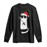 Funny Cat Fencing Christmas Long Sleeve Shirt Cute Kitty Lover - Wonder Print Shop