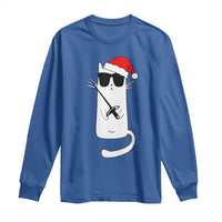 Funny Cat Fencing Christmas Long Sleeve Shirt Cute Kitty Lover - Wonder Print Shop