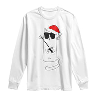 Funny Cat Fencing Christmas Long Sleeve Shirt Cute Kitty Lover - Wonder Print Shop