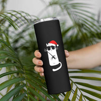 Funny Cat Fencing Christmas Skinny Tumbler Cute Kitty Lover - Wonder Print Shop