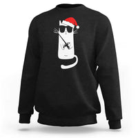 Funny Cat Fencing Christmas Sweatshirt Cute Kitty Lover - Wonder Print Shop