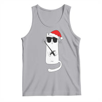 Funny Cat Fencing Christmas Tank Top Cute Kitty Lover - Wonder Print Shop