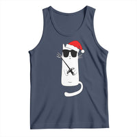 Funny Cat Fencing Christmas Tank Top Cute Kitty Lover - Wonder Print Shop