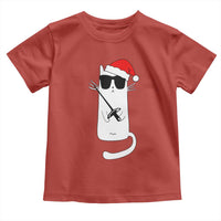 Funny Cat Fencing Christmas Toddler T Shirt Cute Kitty Lover - Wonder Print Shop