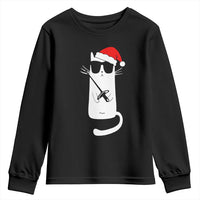Funny Cat Fencing Christmas Youth Sweatshirt Cute Kitty Lover - Wonder Print Shop