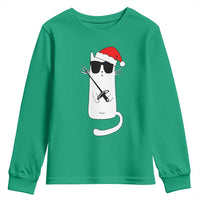 Funny Cat Fencing Christmas Youth Sweatshirt Cute Kitty Lover - Wonder Print Shop