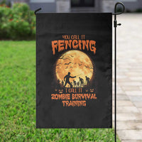 Funny Fencing Halloween Garden Flag You Call It Fencing Zombie Survival - Wonder Print Shop