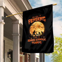 Funny Fencing Halloween Garden Flag You Call It Fencing Zombie Survival - Wonder Print Shop