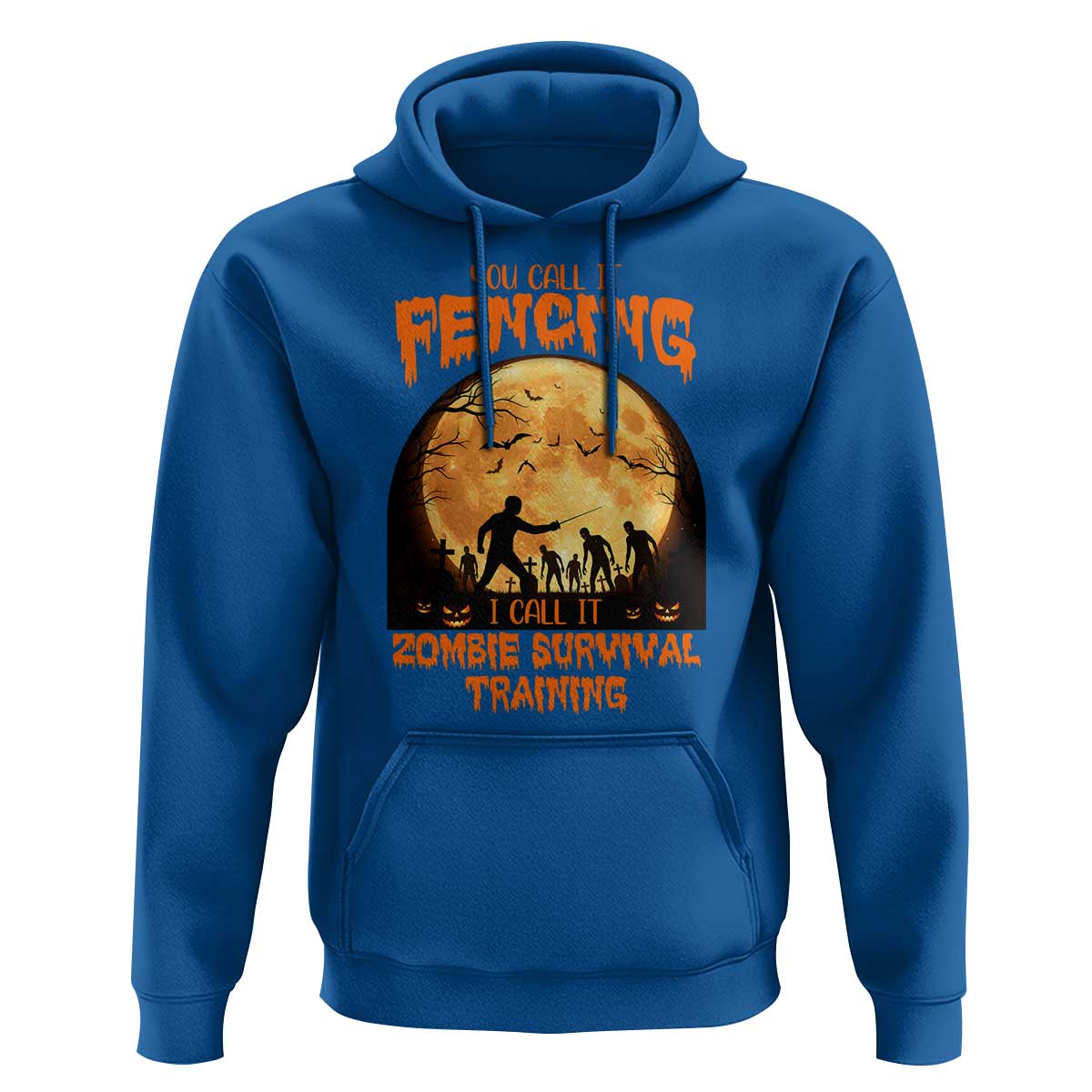 Funny Fencing Halloween Hoodie You Call It Fencing Zombie Survival - Wonder Print Shop