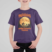 Funny Fencing Halloween T Shirt For Kid You Call It Fencing Zombie Survival - Wonder Print Shop