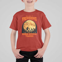 Funny Fencing Halloween T Shirt For Kid You Call It Fencing Zombie Survival - Wonder Print Shop