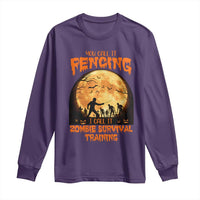Funny Fencing Halloween Long Sleeve Shirt You Call It Fencing Zombie Survival - Wonder Print Shop