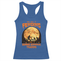 Funny Fencing Halloween Racerback Tank Top You Call It Fencing Zombie Survival - Wonder Print Shop