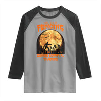 Funny Fencing Halloween Raglan Shirt You Call It Fencing Zombie Survival - Wonder Print Shop
