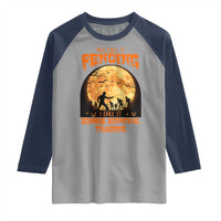 Funny Fencing Halloween Raglan Shirt You Call It Fencing Zombie Survival - Wonder Print Shop