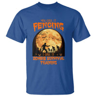 Funny Fencing Halloween T Shirt You Call It Fencing Zombie Survival - Wonder Print Shop