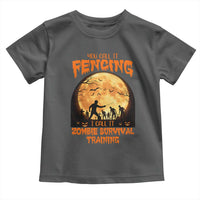 Funny Fencing Halloween Toddler T Shirt You Call It Fencing Zombie Survival - Wonder Print Shop