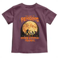 Funny Fencing Halloween Toddler T Shirt You Call It Fencing Zombie Survival - Wonder Print Shop