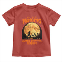 Funny Fencing Halloween Toddler T Shirt You Call It Fencing Zombie Survival - Wonder Print Shop