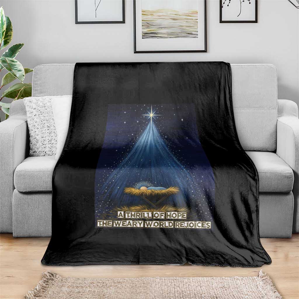 Nativity Scene Christmas Throw Blanket Biible Baby Jesus Christian - Wonder Print Shop