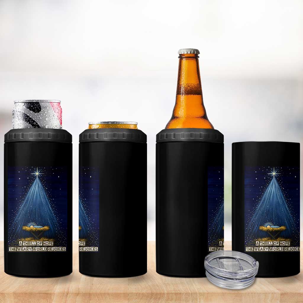 Nativity Scene Christmas 4 in 1 Can Cooler Tumbler Biible Baby Jesus Christian - Wonder Print Shop