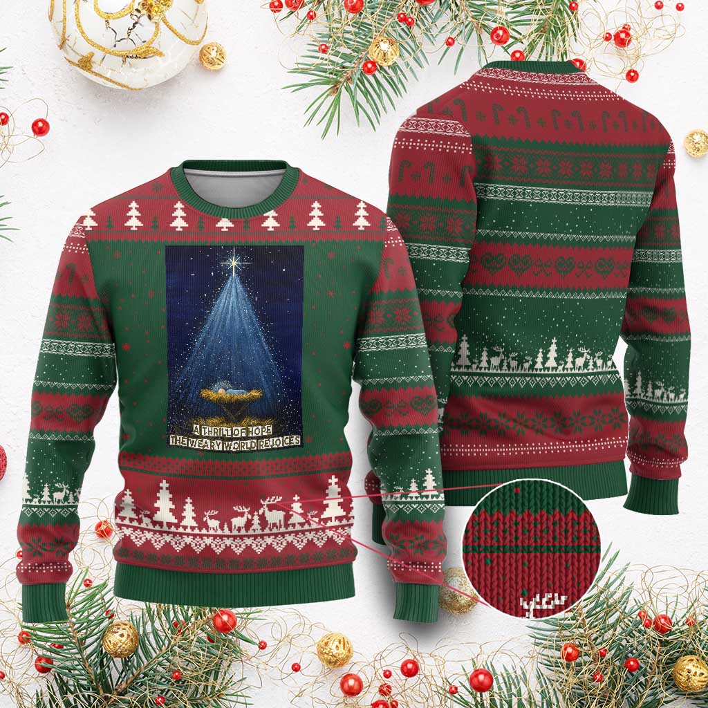 Nativity Scene Xmas Ugly Christmas Sweater Biible Baby Jesus Christian - Wonder Print Shop