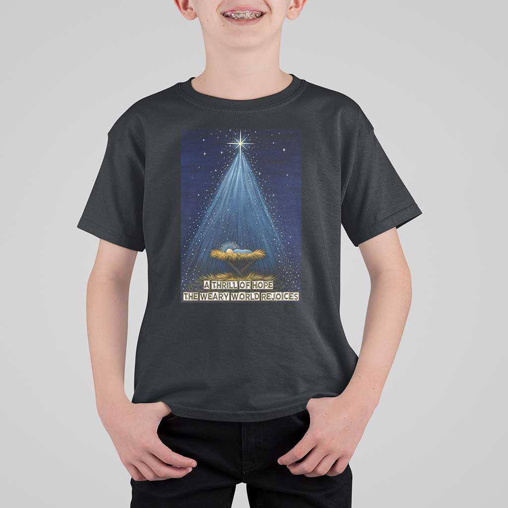 Nativity Scene Christmas T Shirt For Kid Biible Baby Jesus Christian - Wonder Print Shop