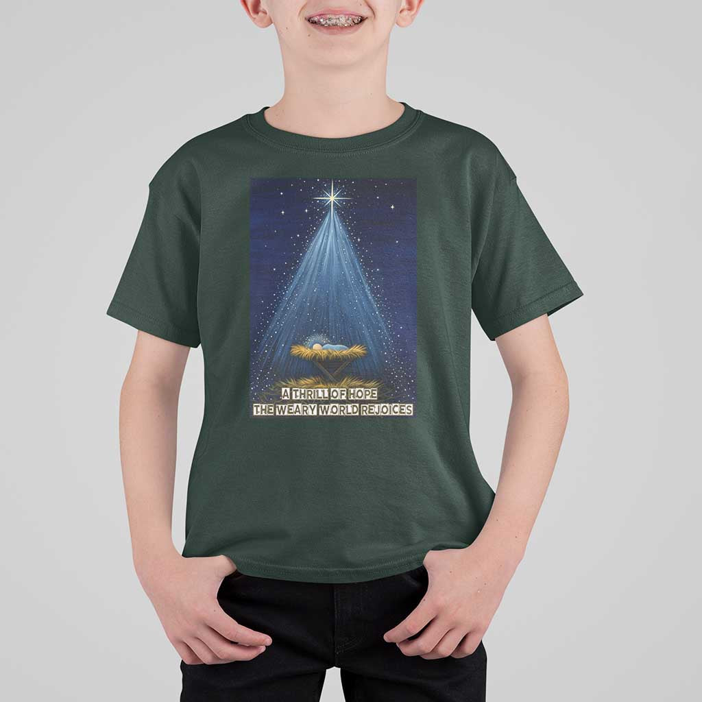Nativity Scene Christmas T Shirt For Kid Biible Baby Jesus Christian - Wonder Print Shop