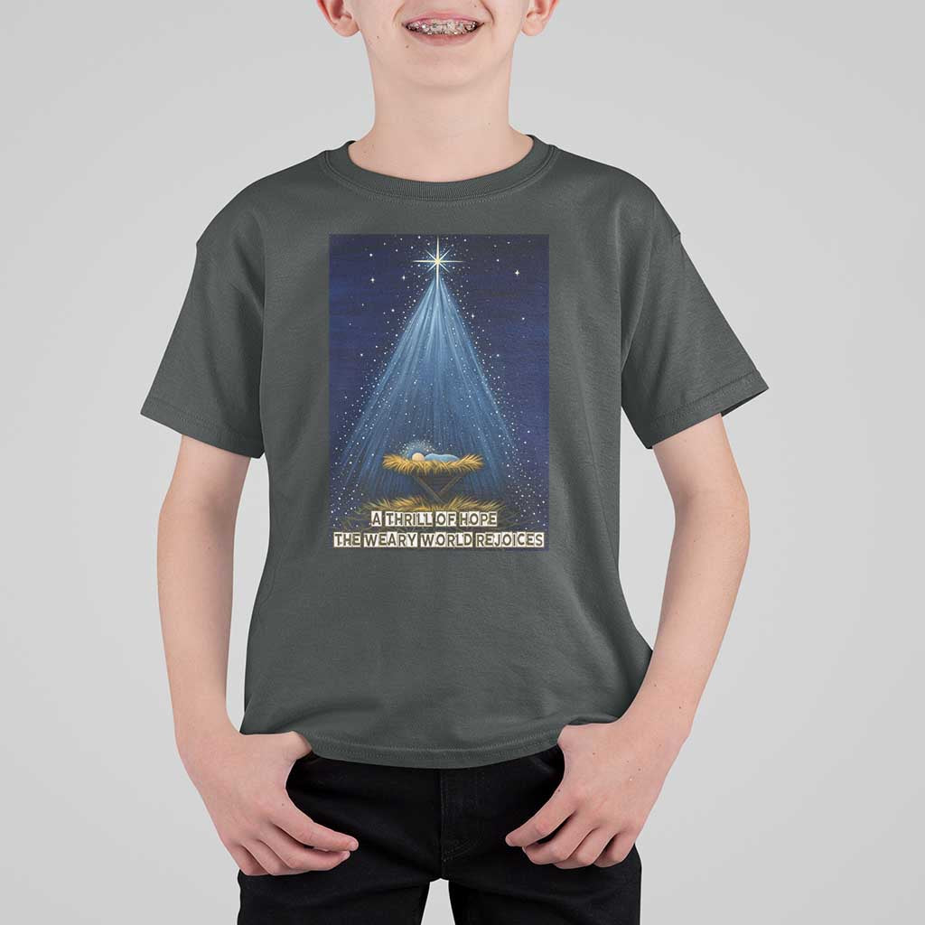 Nativity Scene Christmas T Shirt For Kid Biible Baby Jesus Christian - Wonder Print Shop