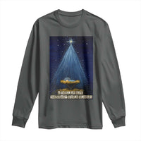 Nativity Scene Christmas Long Sleeve Shirt Biible Baby Jesus Christian - Wonder Print Shop