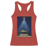 Nativity Scene Christmas Racerback Tank Top Biible Baby Jesus Christian - Wonder Print Shop