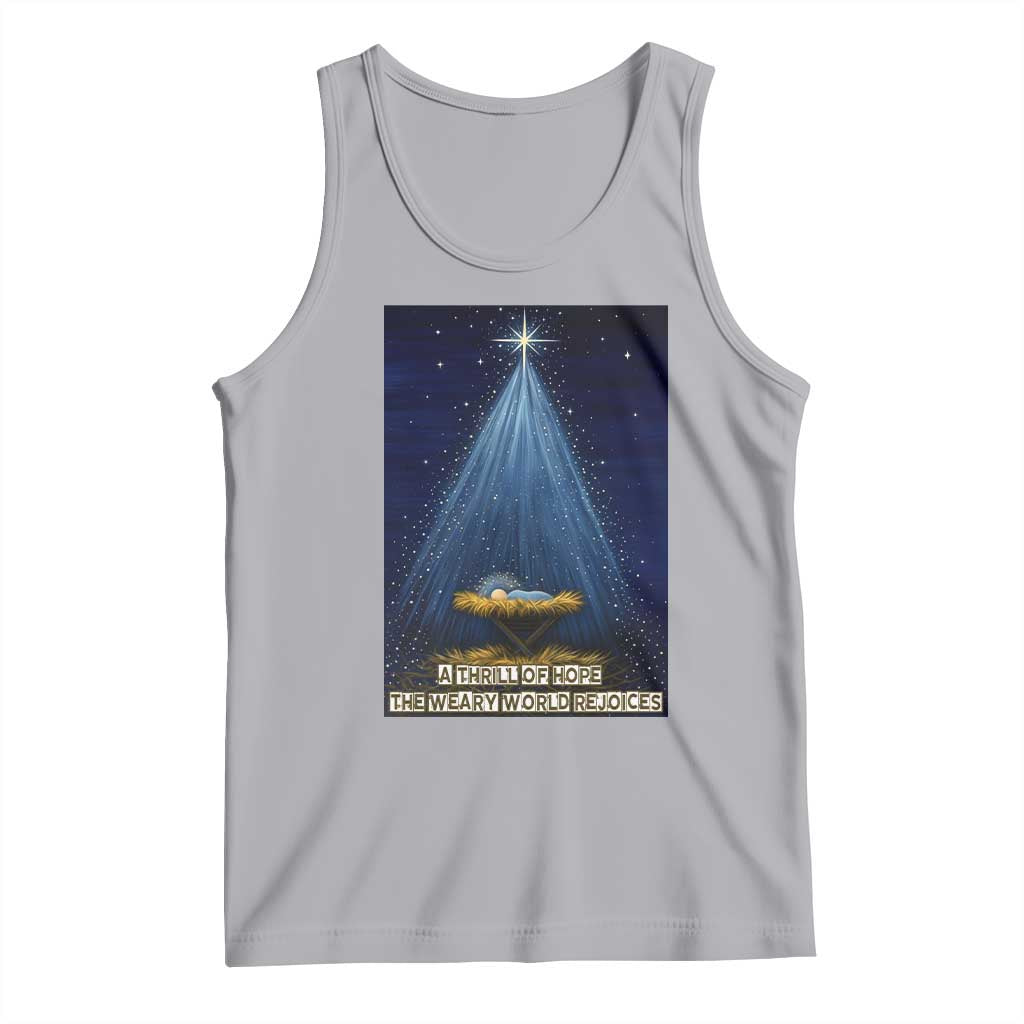 Nativity Scene Christmas Tank Top Biible Baby Jesus Christian - Wonder Print Shop