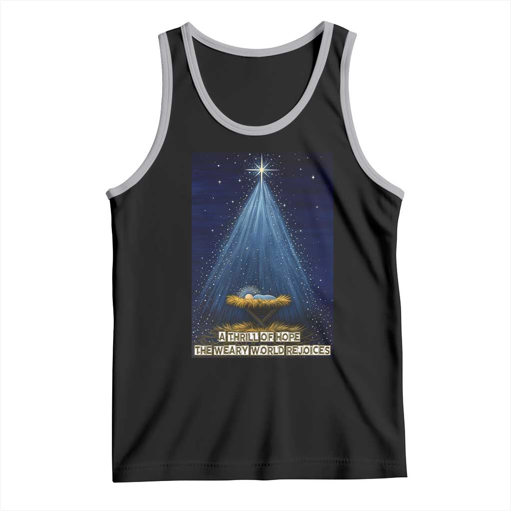 Nativity Scene Christmas Tank Top Biible Baby Jesus Christian - Wonder Print Shop