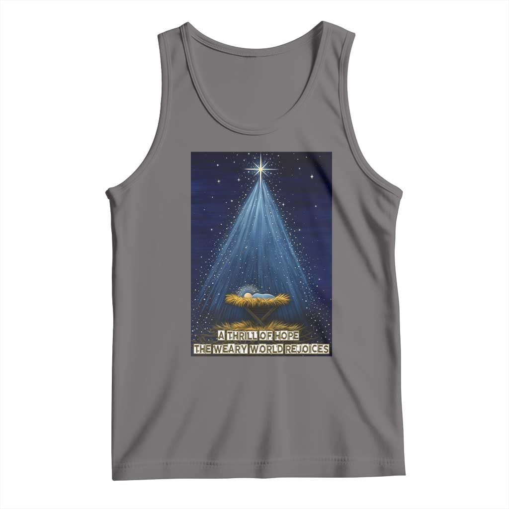 Nativity Scene Christmas Tank Top Biible Baby Jesus Christian - Wonder Print Shop