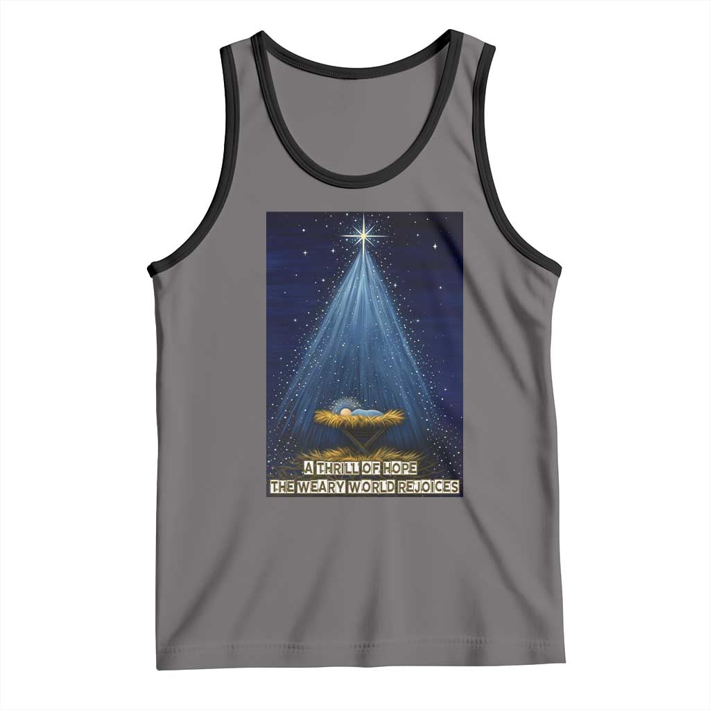 Nativity Scene Christmas Tank Top Biible Baby Jesus Christian - Wonder Print Shop