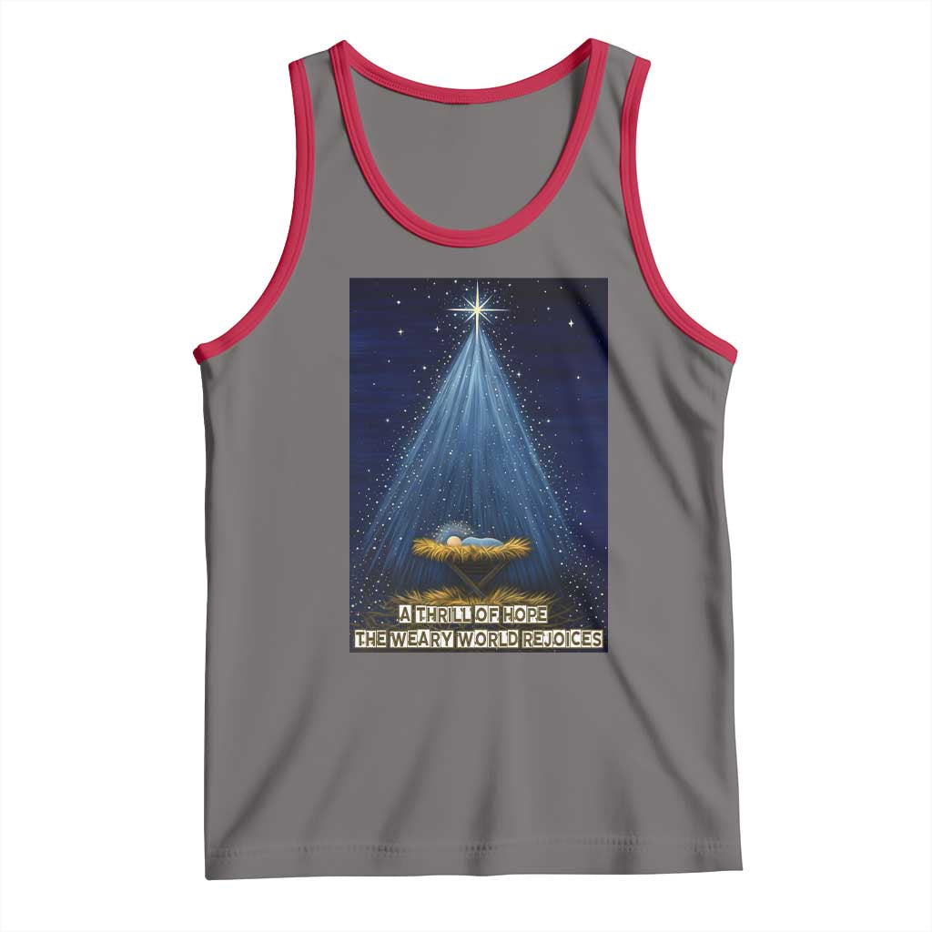 Nativity Scene Christmas Tank Top Biible Baby Jesus Christian - Wonder Print Shop
