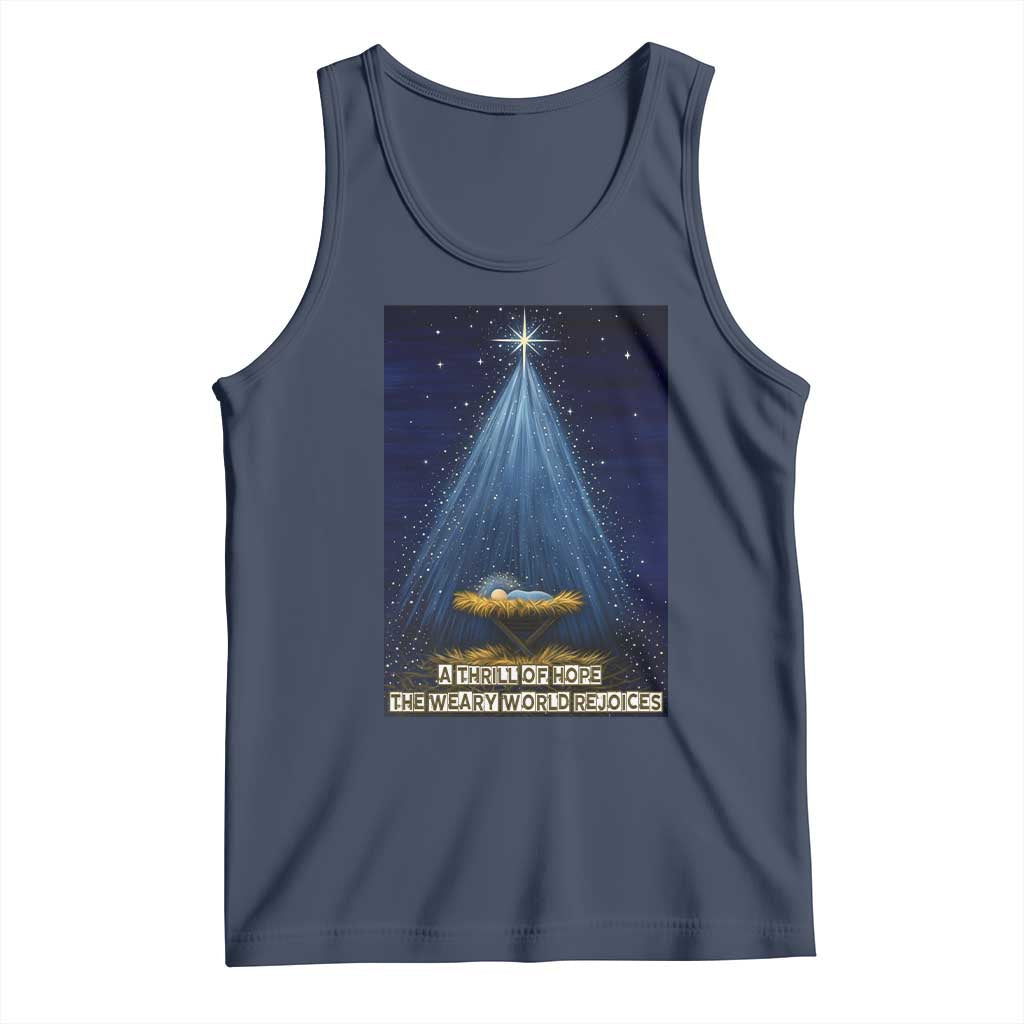 Nativity Scene Christmas Tank Top Biible Baby Jesus Christian - Wonder Print Shop