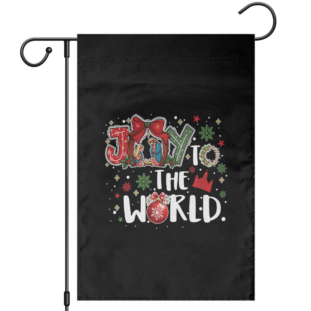 Nativity Scene Christmas Garden Flag Joy To The World - Wonder Print Shop