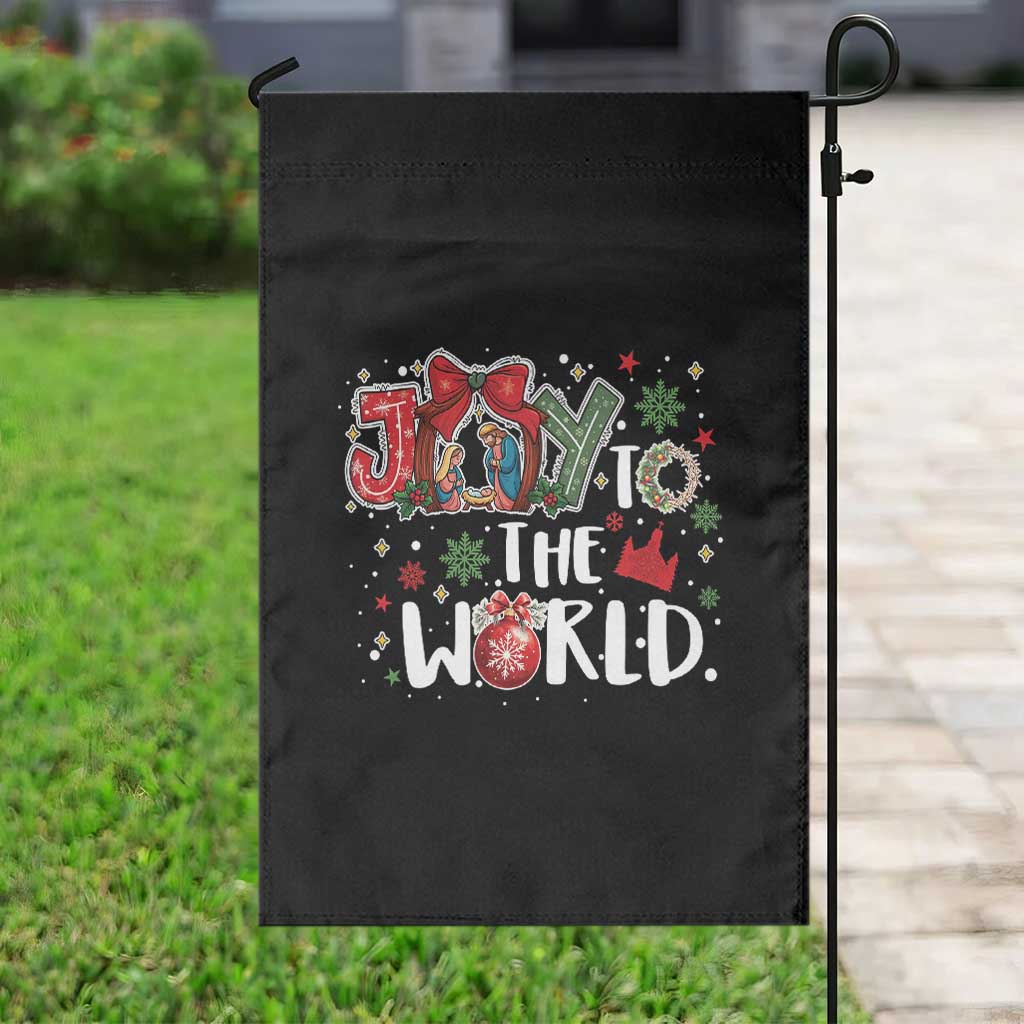 Nativity Scene Christmas Garden Flag Joy To The World - Wonder Print Shop
