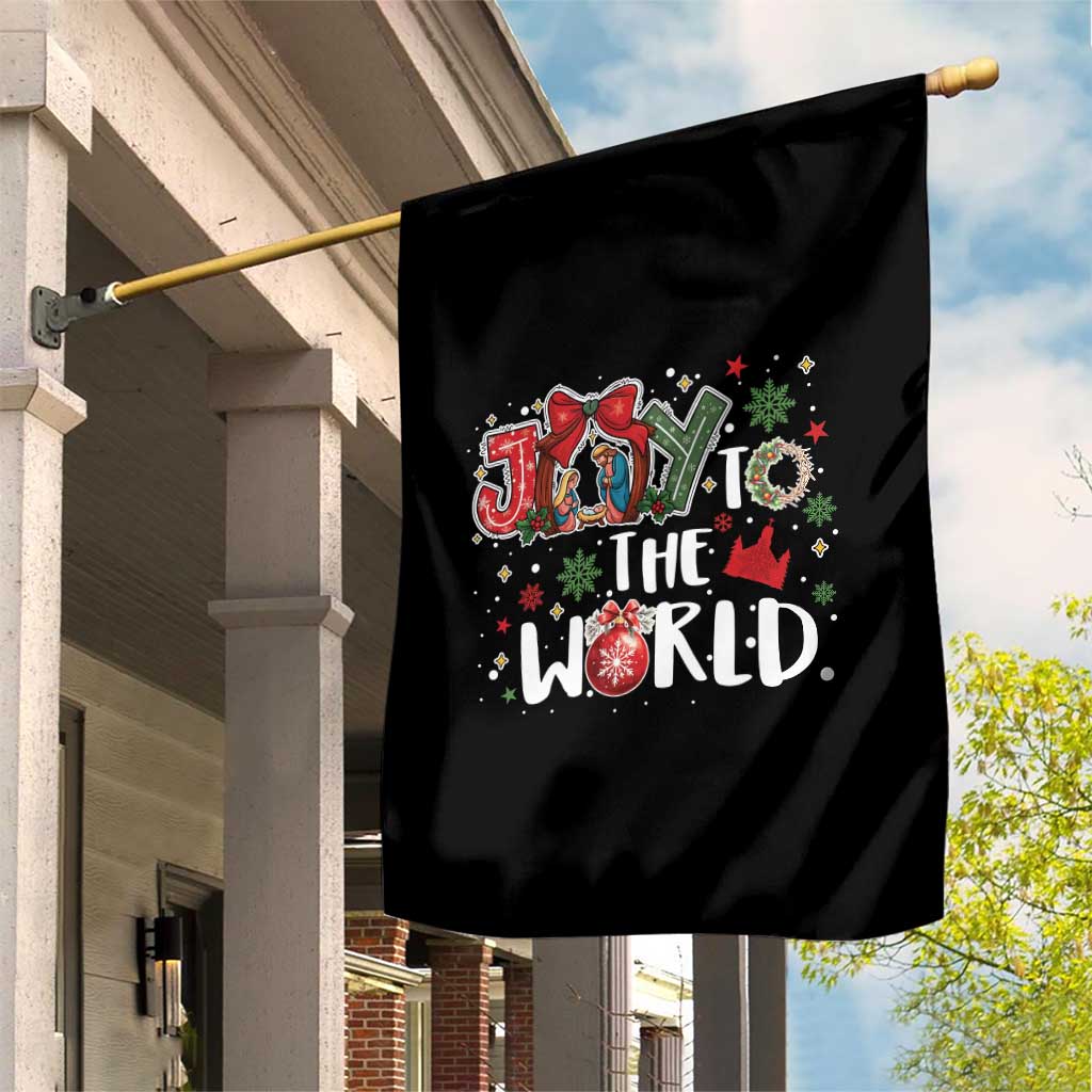 Nativity Scene Christmas Garden Flag Joy To The World - Wonder Print Shop