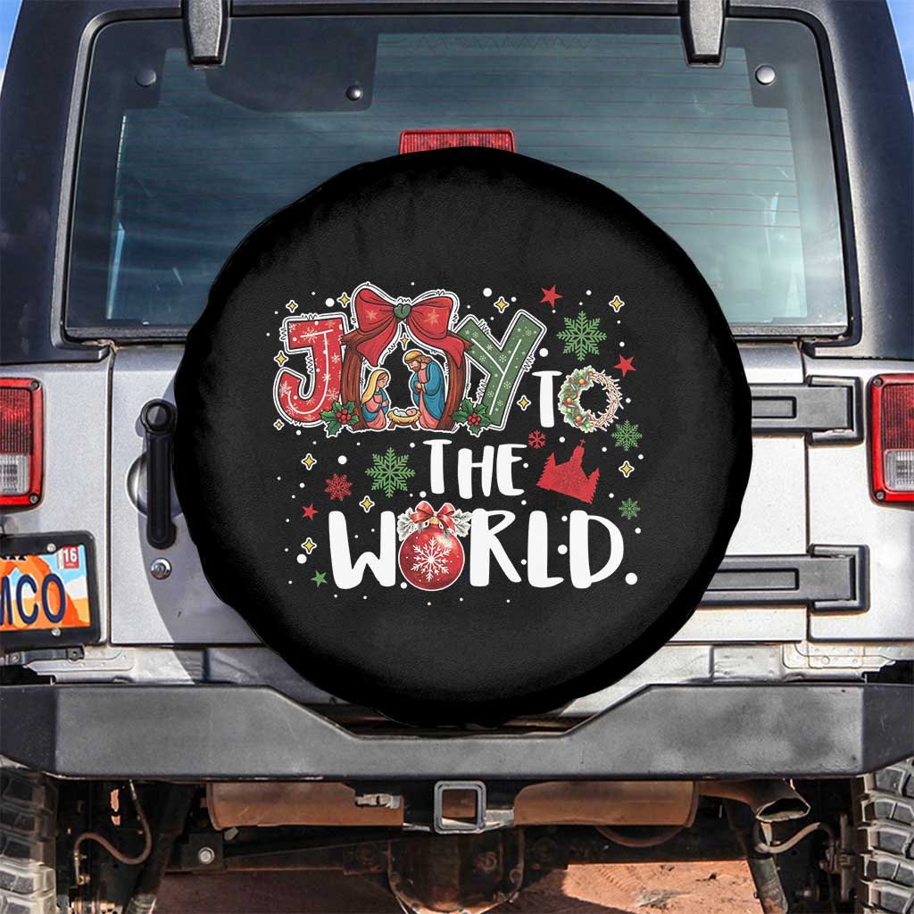 Nativity Scene Christmas Spare Tire Cover Joy To The World - Wonder Print Shop