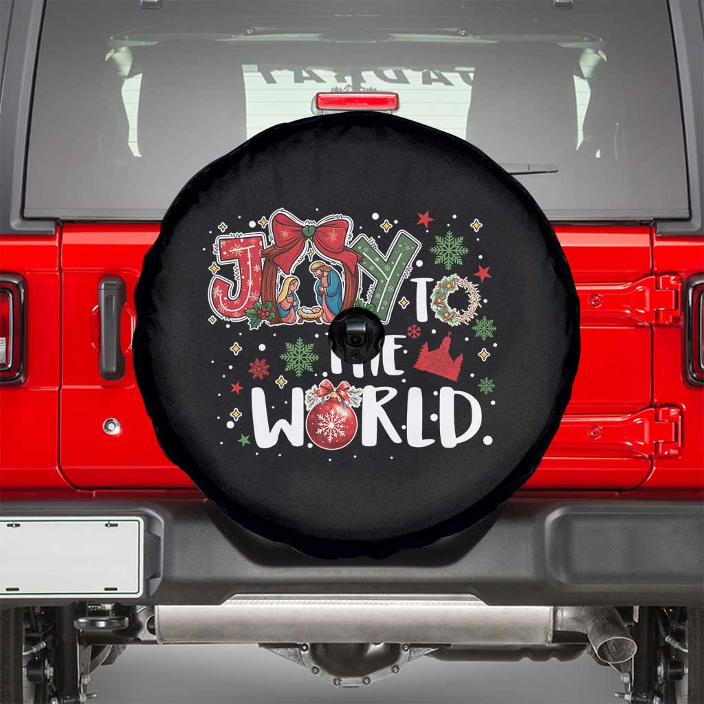 Nativity Scene Christmas Spare Tire Cover Joy To The World - Wonder Print Shop