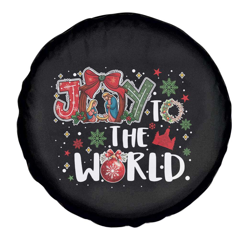 Nativity Scene Christmas Spare Tire Cover Joy To The World - Wonder Print Shop