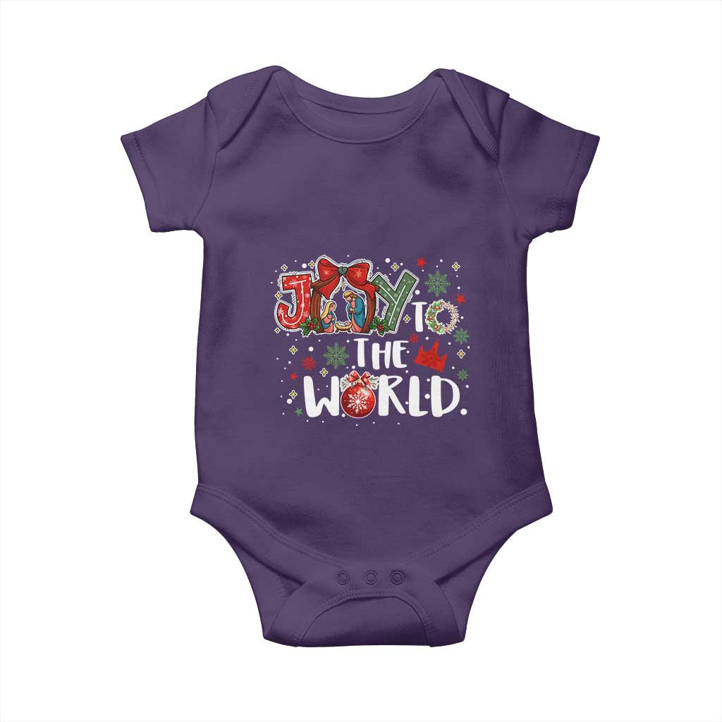Nativity Scene Christmas Baby Onesie Joy To The World - Wonder Print Shop