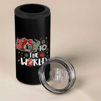 Nativity Scene Christmas 4 in 1 Can Cooler Tumbler Joy To The World - Wonder Print Shop