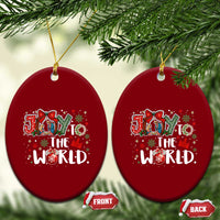 Nativity Scene Xmas Ceramic Ornament Joy To The World - Wonder Print Shop